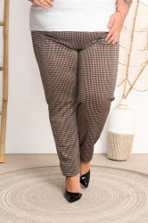 Spodnie w kratkę VIVA wzór 1 Plus Size 48-56