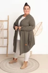 Narzutka Płaszczyk VENiCE khaki Plus Size 42-54