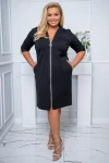 Sukienka z suwakami SALMA czarna Plus Size 44-56