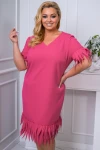 Elegancka Sukienka WILMA różowa Plus Size 44-56 