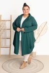Narzutka Płaszczyk VENiCE butelkowa zieleń Plus Size 42-54