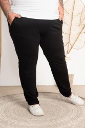 Spodnie dresowe ASHANTI czarne Plus Size 44-56