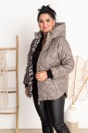 Krótka Kurtka na Panterze AXEL fango Plus Size 42-50