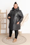 Płaszczyk na jesień KITI grafit Plus Size 50-60