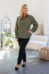 Koszula z wiskozy VIOLET khaki Plus Size 44-56