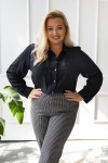 Koszula z wiskozy VIOLET czarna Plus Size 44-56