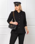 Koszula elegancka ILONA czarna Plus Size 44-58