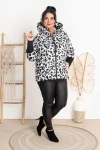 Krótka Kurtka pikowana NAZAR zebra Plus Size 44-50