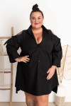 Tuniko-Sukienka koszulowa TOY czarna Plus Size 44-52