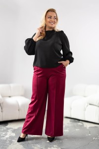 Bluzka z wiązaniem NONI czarna Plus Size 42-48