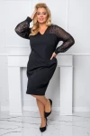 Sukienka elegancka EMMA czarna Plus Size 44-56