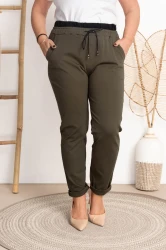 Spodnie dresowe TRUST khaki Plus Size 44/48