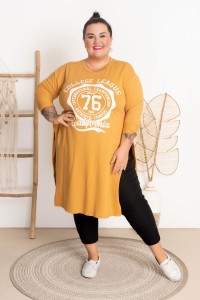 Tunika dresowa MARKOS miodowa Plus Size 46/50