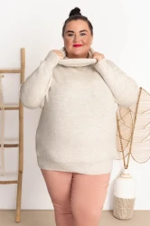 Mięsisty Golf DEX śmietankowy Plus Size 46/54
