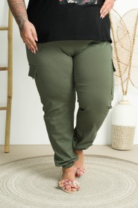 Spodnie Bojówki NOTE khaki Plus Size 48/54