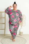 Spodnie welurowe ARIA wzór2 Plus Size 42-56