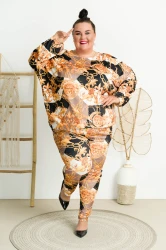 Spodnie welurowe ARIA wzór3 Plus Size 42-56
