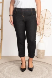 Spodnie 7/8 w gumę JEANGA 03 grafit Plus Size 42-60