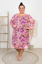 Sukienka z siateczki SHER wzór 3 Plus Size 48-56