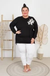 Bluza z rozporkami RENDY czarna Plus Size 46/50