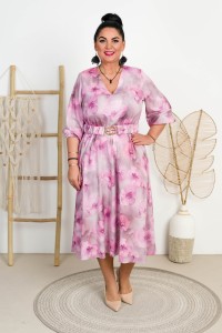 Sukienka maxi z paskiem ZUMBA wzór 12 Plus Size 42-50