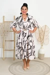 Sukienka maxi z paskiem ZUMBA wzór 13 Plus Size 42-50