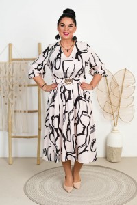 Sukienka maxi z paskiem ZUMBA wzór 13 Plus Size 42-50