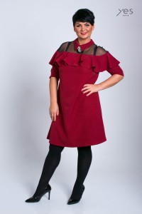 Sukienka BELLA-B bordo Plus Szie 44/46