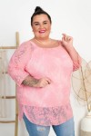 Tunika Koronkowa SOFIJA brzoskwiniowa Plus Size 42-52