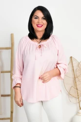 Elegancka Bluzka STELLA pudrowa Plus Size 44-52
