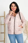Wiosenna kurtka pikowana BLAKE pudrowa Plus Size 42-54