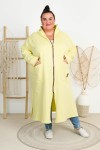 Dresowy Płaszcz z rozporkami LOYD cytrynowy Plus Size 44-60