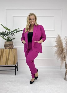 Garnitur damski OLENA fuksja Plus Size 44-50