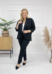 Garnitur damski OLENA czarny Plus Size 44-50