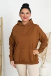 Bluza z kapturem RICO cynamonowa Plus Size 44/50
