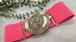 Pasek gumowy Tygrys neon pink Plus Size 