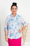Koszula na guziki VISLEY pastelowe kwiaty Plus Size 44-50