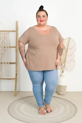 T-Shirt MOLLY fango Plus Size 42-58