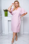 Elegancka Sukienka PALOMA liliowy róż Plus Size 44-56