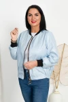 Kurtka Bomberka EMEY błękitna Plus Size 44-52