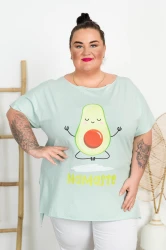 Bluzka Laserówka PABLO Joga szałwiowa Plus Size 48/54
