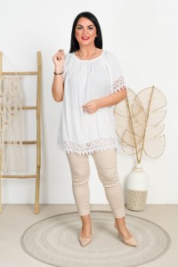 Tunika Hiszpanka GODES biała Plus Size 46/52