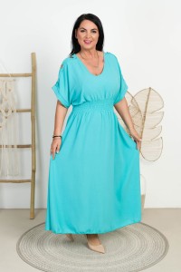 Sukienka Maxi JOLYN turkusowa Plus Size 46/52