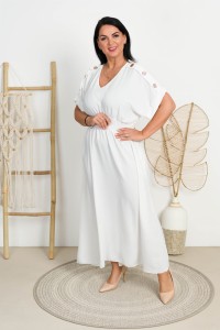 Sukienka Maxi JOLYN biała Plus Size 46/52