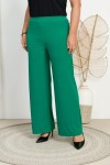 Spodnie z szeroką nogawką Dzwony CHINO zielone Plus Size 44/48