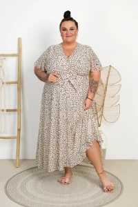 Sukienka Szyfonowa Maxi DARIA wzór 2 Plus Size 44-52