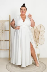 Sukienka AFRODYTA ecru Plus Size 44-56