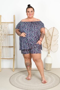Szorty z kieszeniami DAY wzór 1 Plus Size 46/54