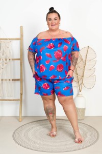 Szorty z kieszeniami DAY wzór 3 Plus Size 46/54