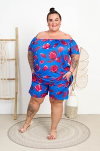 Tunika Hiszpanka IBIZA wzór 3 Plus Size 48/58